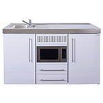 1500mm Commercial Silver Mini Kitchen without Hob 
